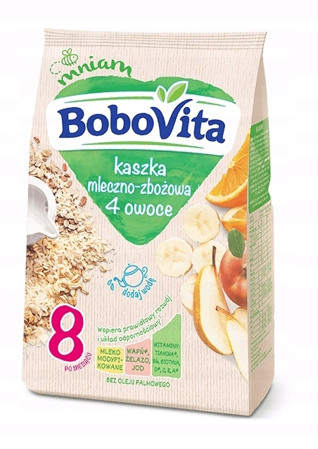 Bobovita grikių kašė su vaisiais nuo 8 mėnesio