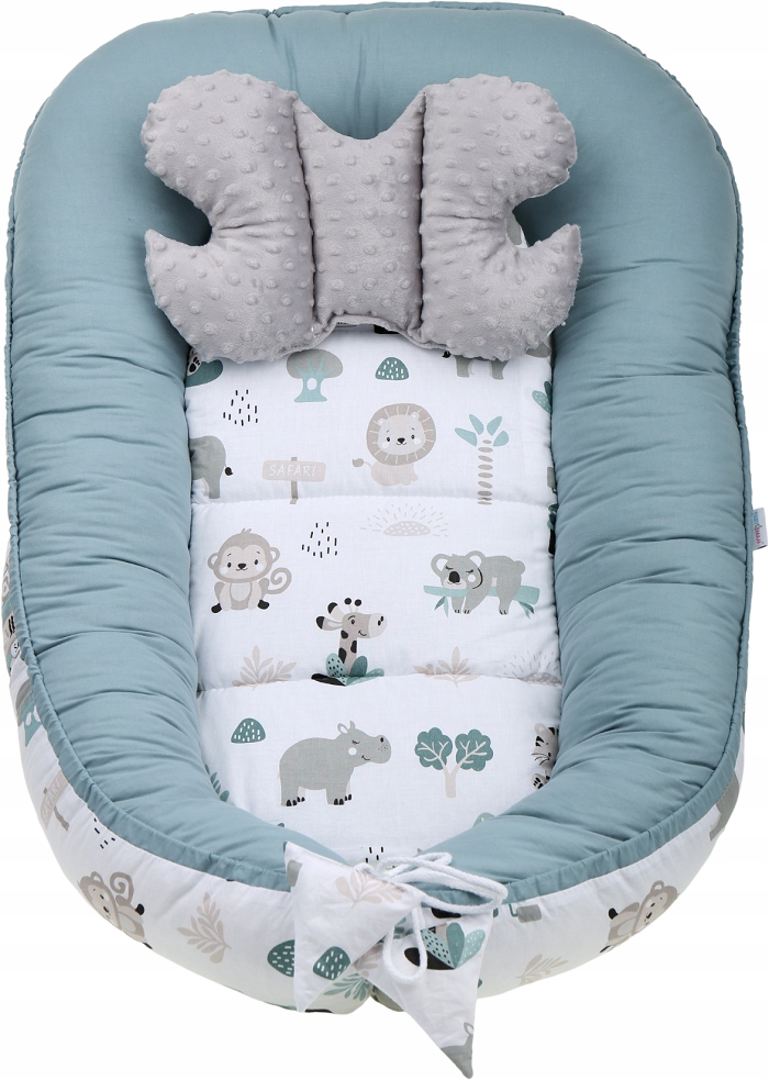 BABY COCOON NEST MINKY PIECE XXL BABYMAM RINKINYS, 7 ELEMENTAI.
