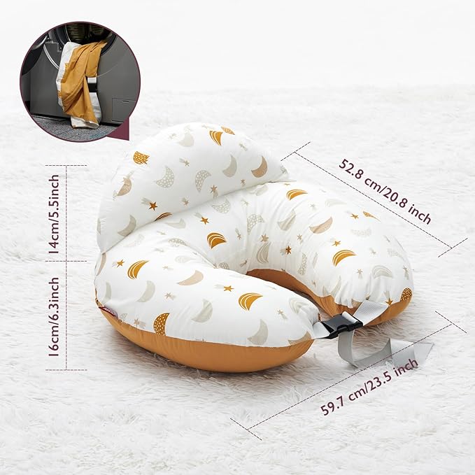 Momcozy ergonominis žindymo pagalvė su dirželiu ir užvalkaliu