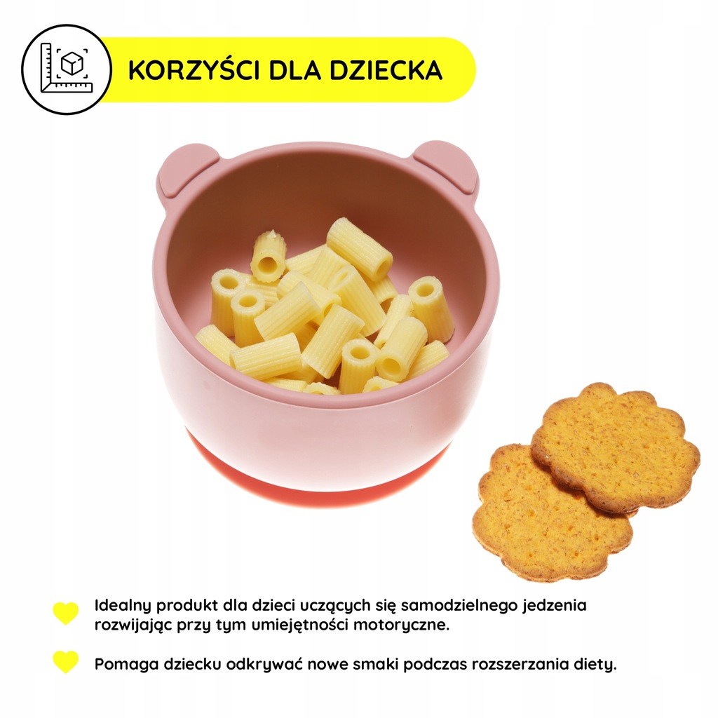 Gigi Kids silikoninės indų rinkinys su šliurkščiu, rožinė