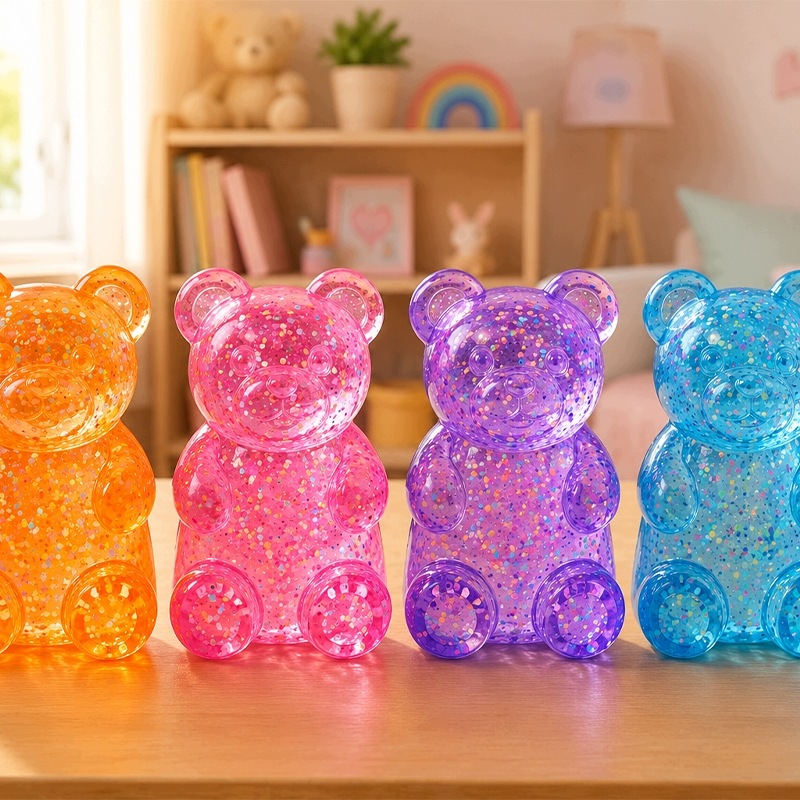 GNIOTEK SENSORY BEAR ANTISTRESS iš TikTok SQUISHY blizgančio žaislo