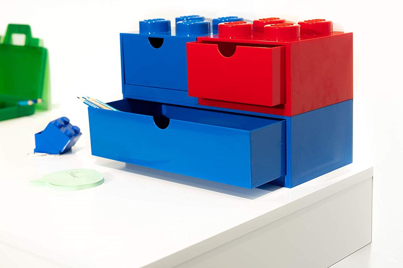 LEGO klocinių dėžutė 8 mėlyna darbastalio