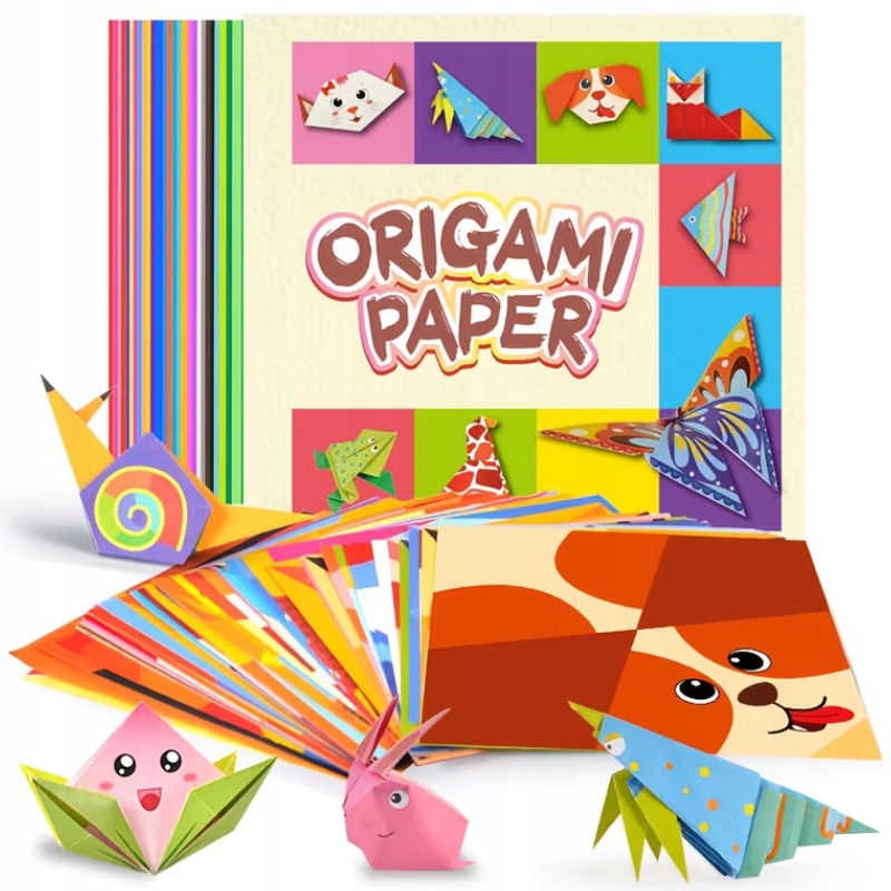 Martius origami popierius – spalvoti, 15x15 cm, su knyga
