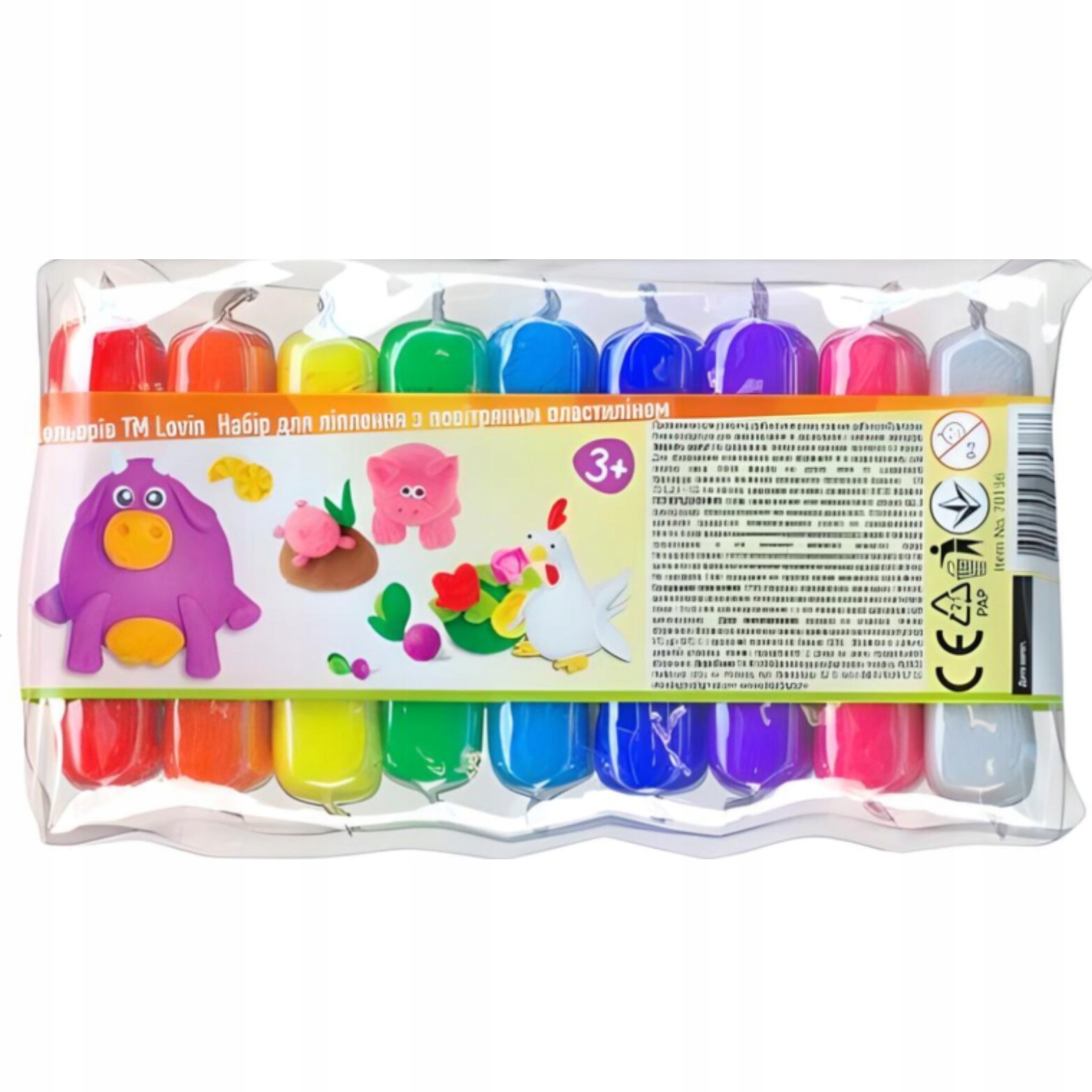 Maksik lengva plastilina 9 spalvos darbiniams