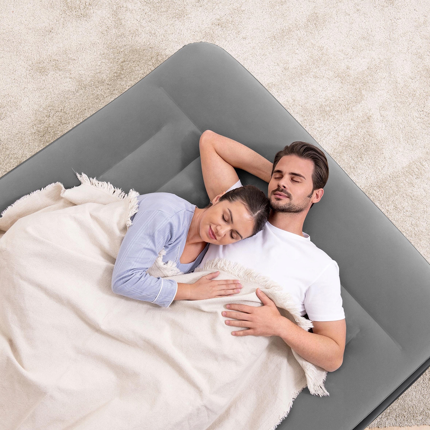 Bestway pripučiamas čiužinys 2 asmenims su pompa 67403