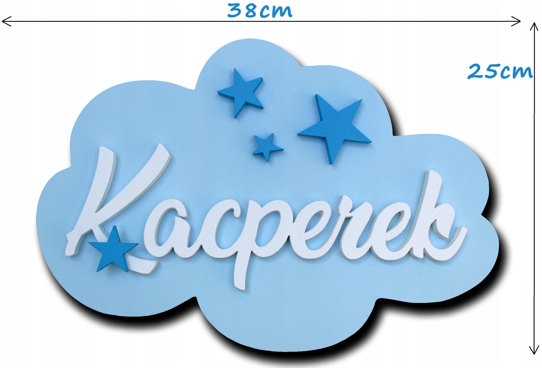 3D VAIKO VARDŲ RAIDĖS DEBESIS ant sienos XXL