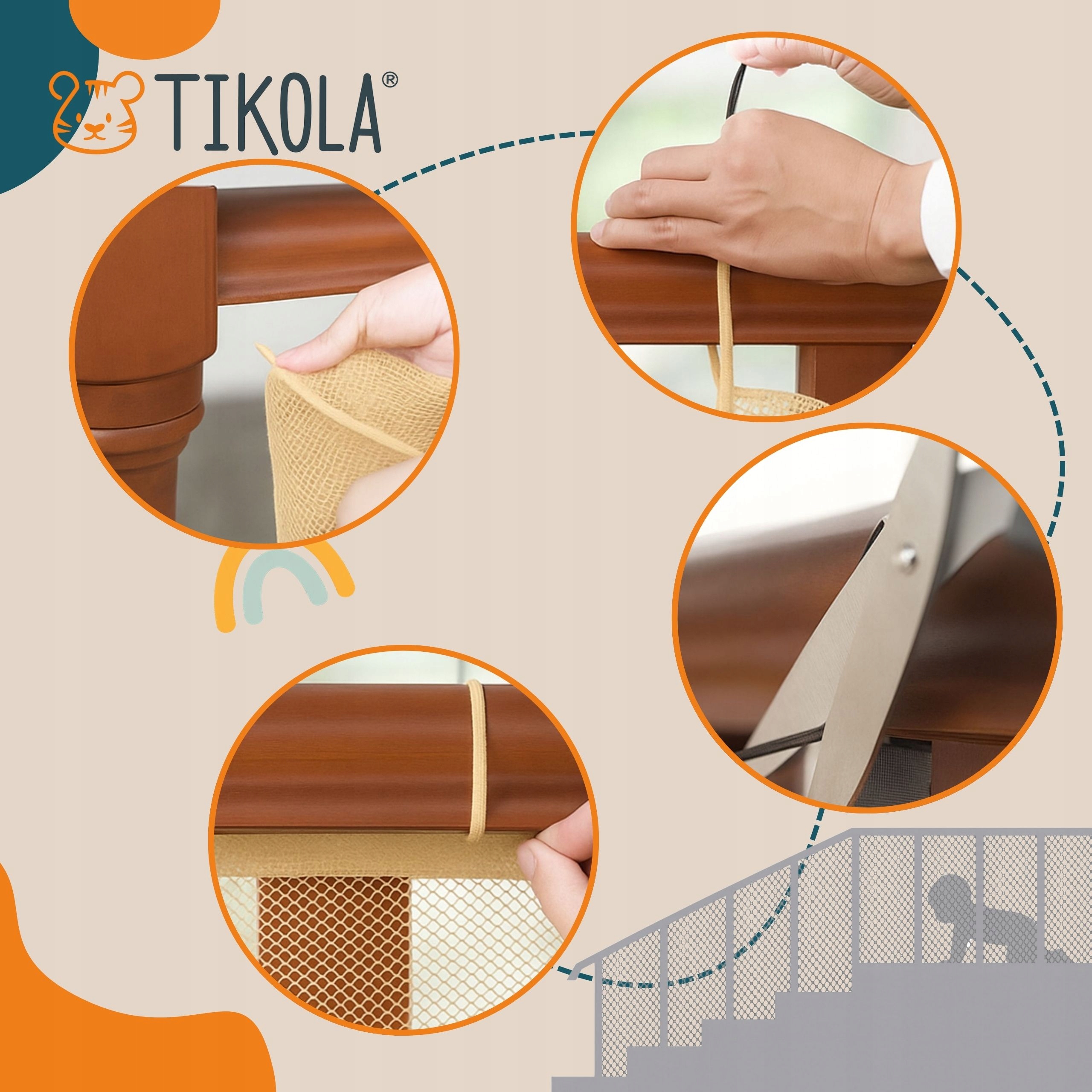 Tikola apsaugingas tinklas 300 cm aukštyje