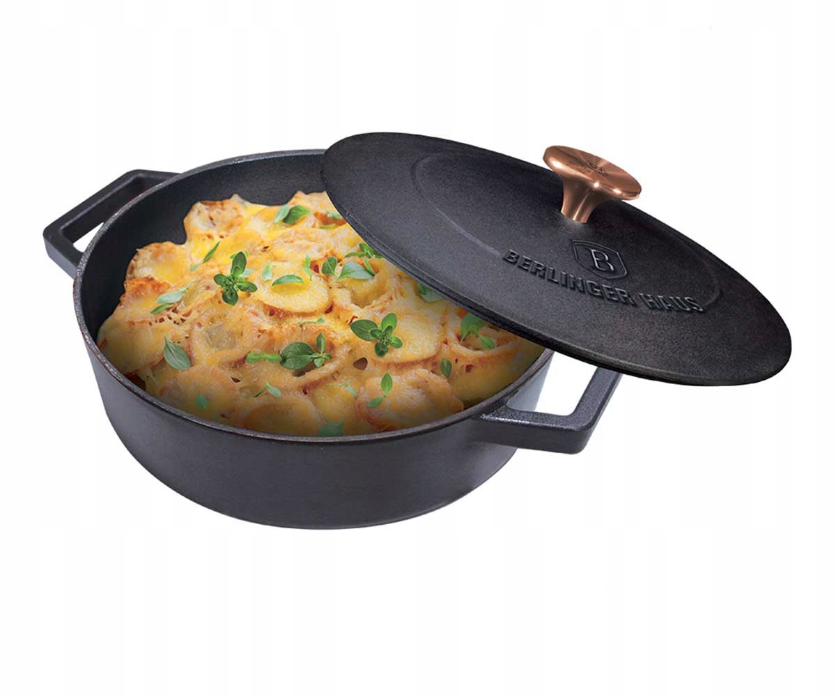 KETUS PUODAS 26 CM 2,6L INDUKCINĖS DUJOS MĖSOS KEPIMO TROŠINIMO MADA