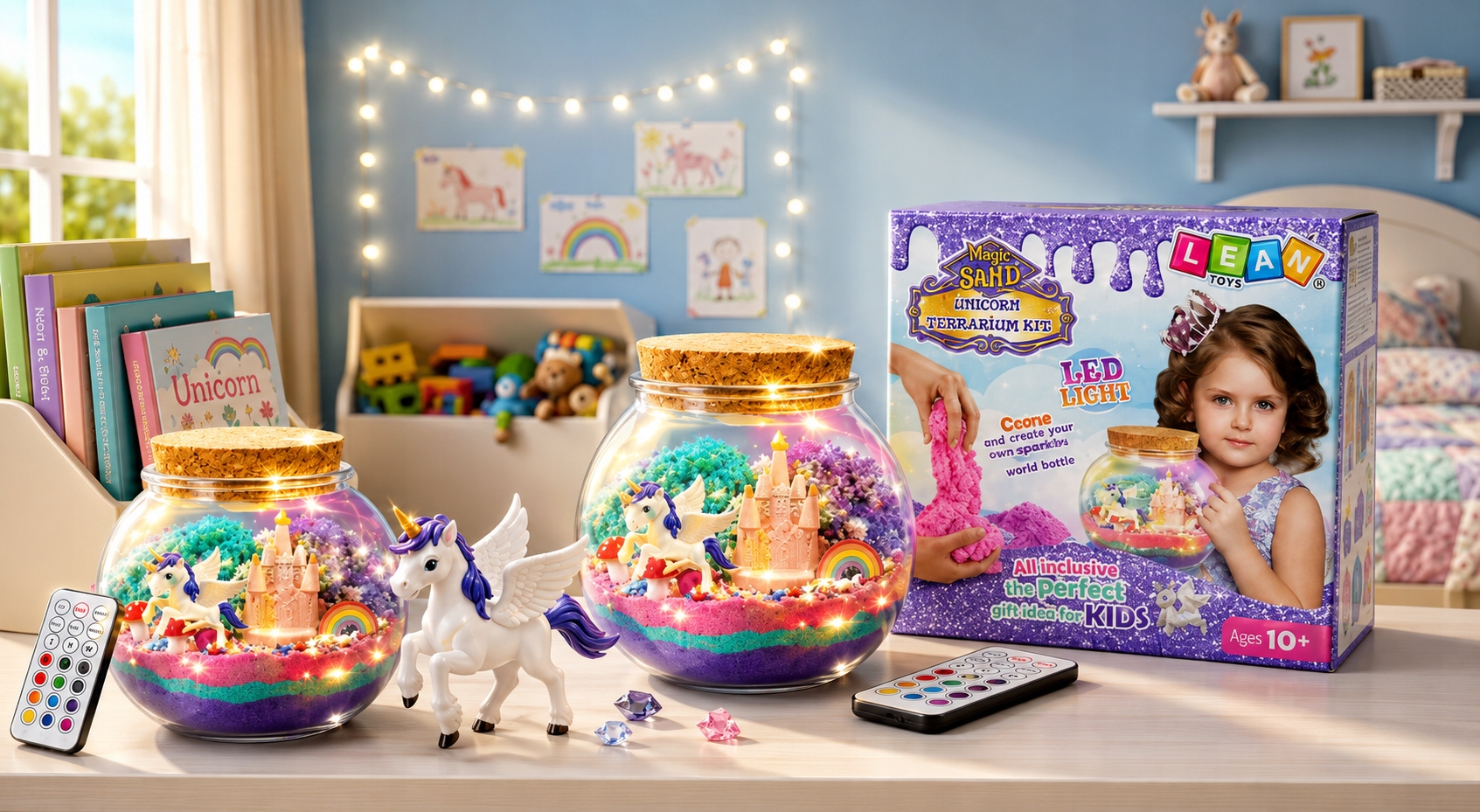 KŪRYBINGAS VIENRAGIS RINKINYS MAGICAL AQUA TERRARIUM DIY LED CRYSTAL LAMP