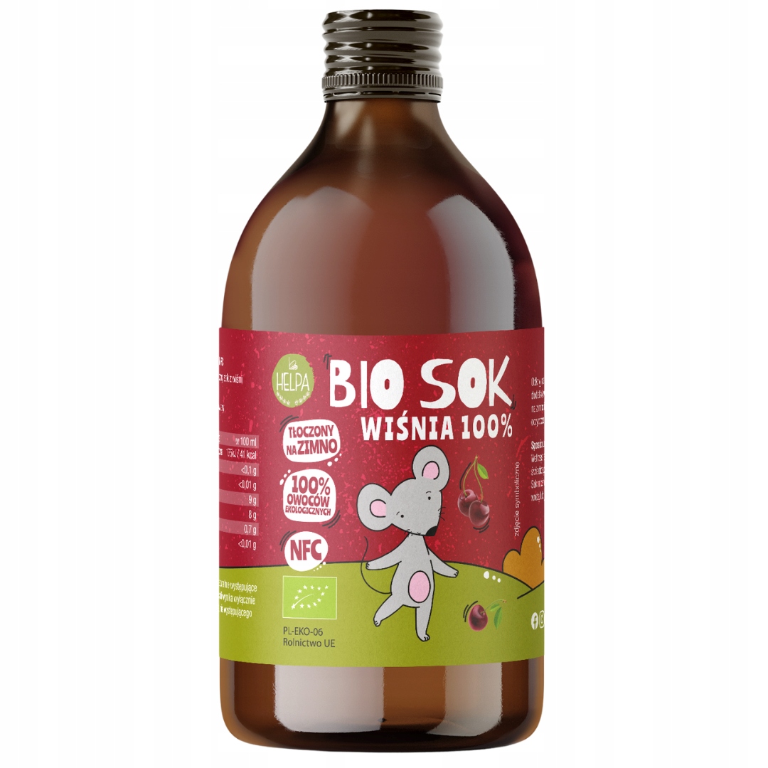 HELPA vyšnių nektaris 250ml - ekologiškas NFC 100%