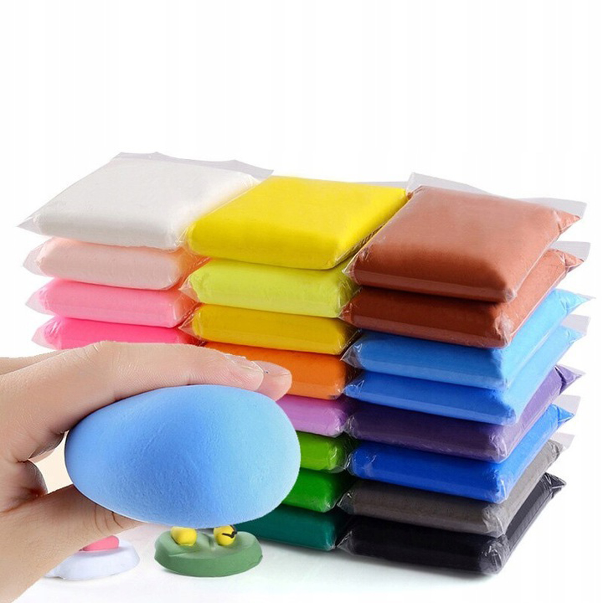 12x FOAM MAGICAL CAY SENSORY POLYMER CLAY RINKINYS