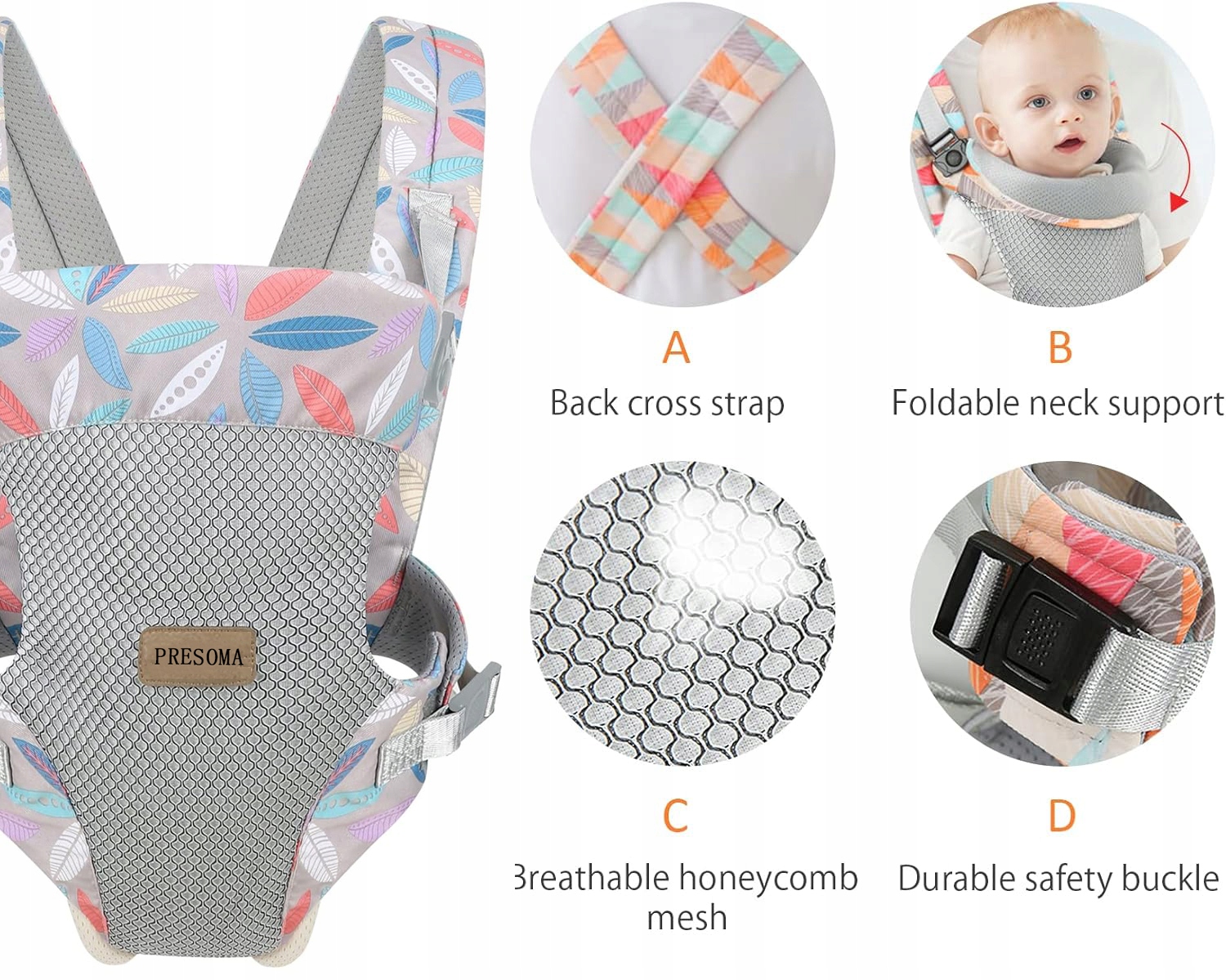 Wrap Cabrio 4 viename nešiojamasis nosidis iki 15 kg