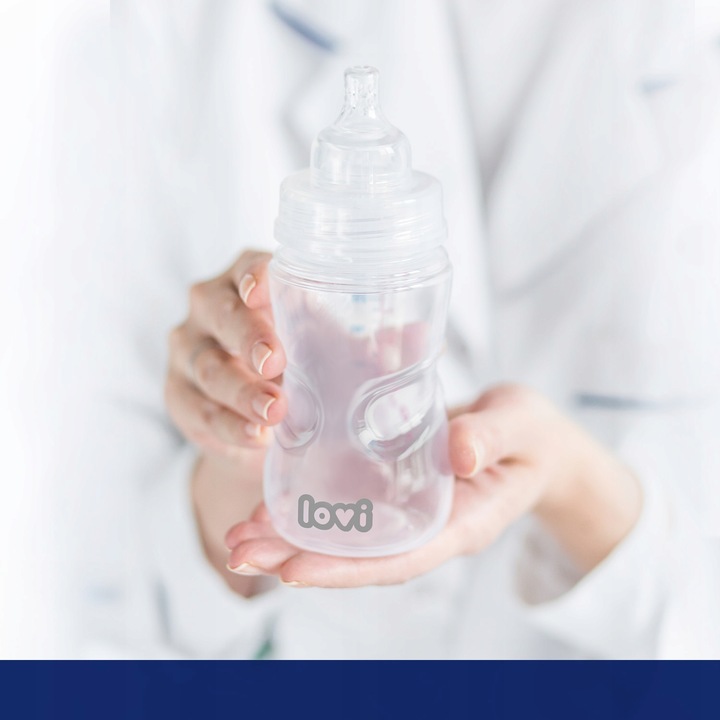 Lovi stiklinė kūdikio butelka 250 ml nuo 3 mėnesių