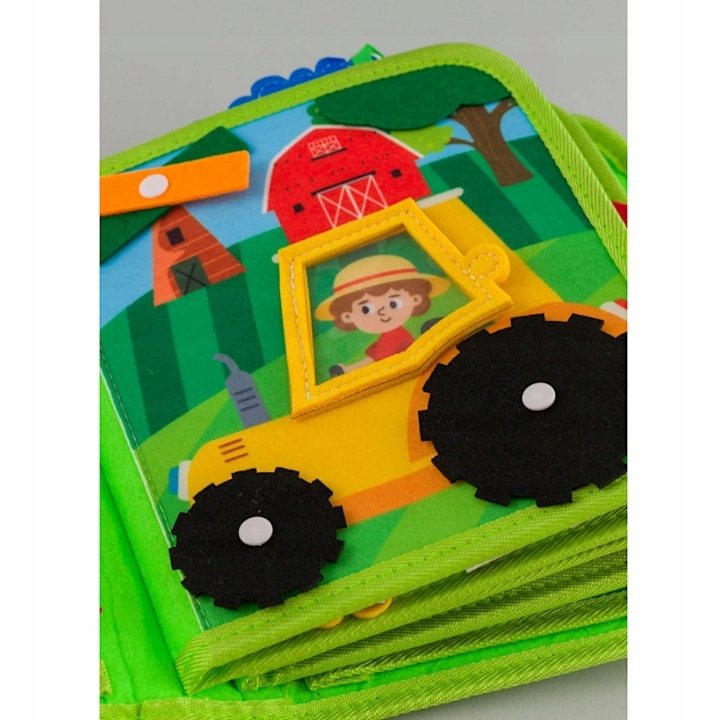 JAUTIMO KNYGA Velcro Velcro Gyvūnai Montessori Vaikai