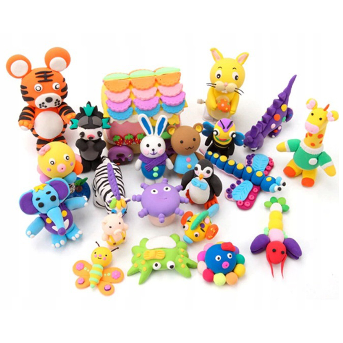 12x FOAM MAGICAL CAY SENSORY POLYMER CLAY RINKINYS