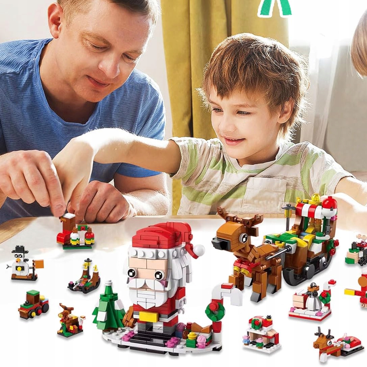 KALĖDINIŲ ADVENTO KALENDORIŲ KALULĖLIŲ RINKINYS 578 ELEMENTŲ DOVANA