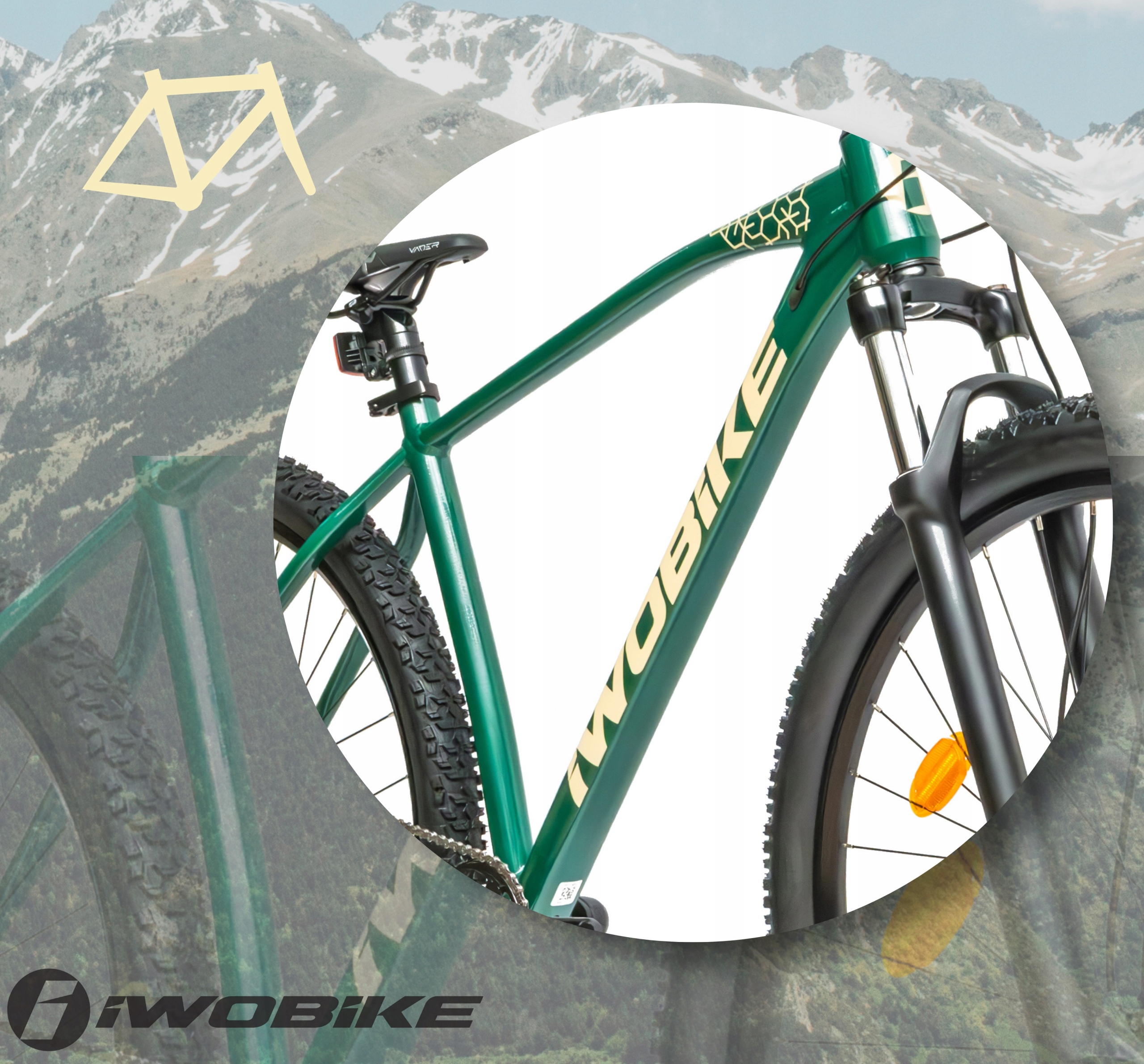 Vyriškas kalnų dviratis 29 aliuminis IWOBIKE Shimano Cues hidraulika, amortizacija