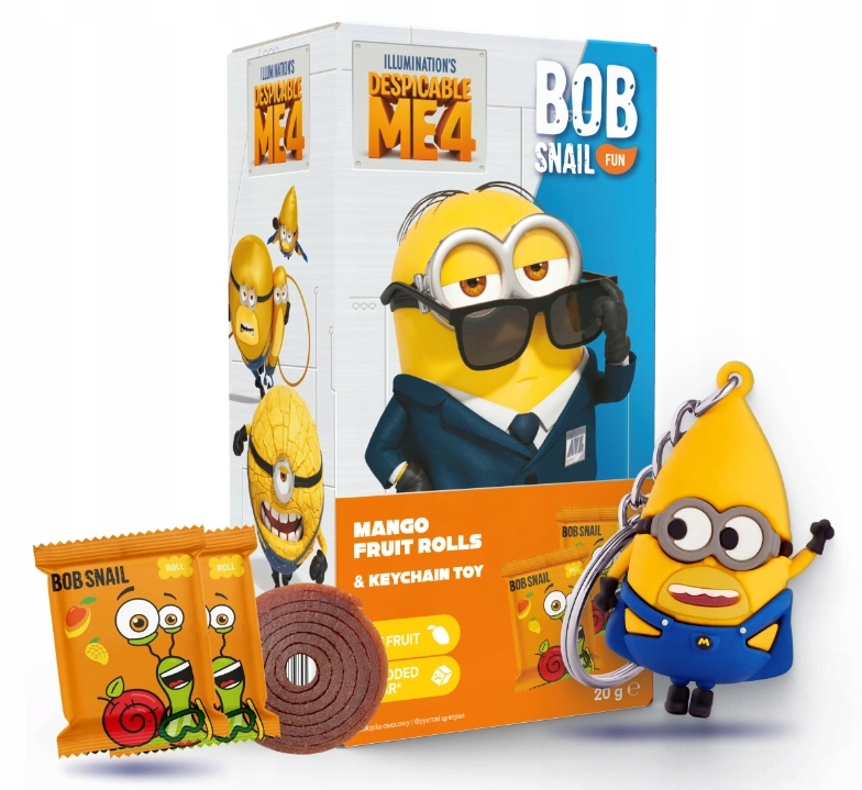 Bob Snail sveiki vaisių užkandžiai 2x20 g su breloku
