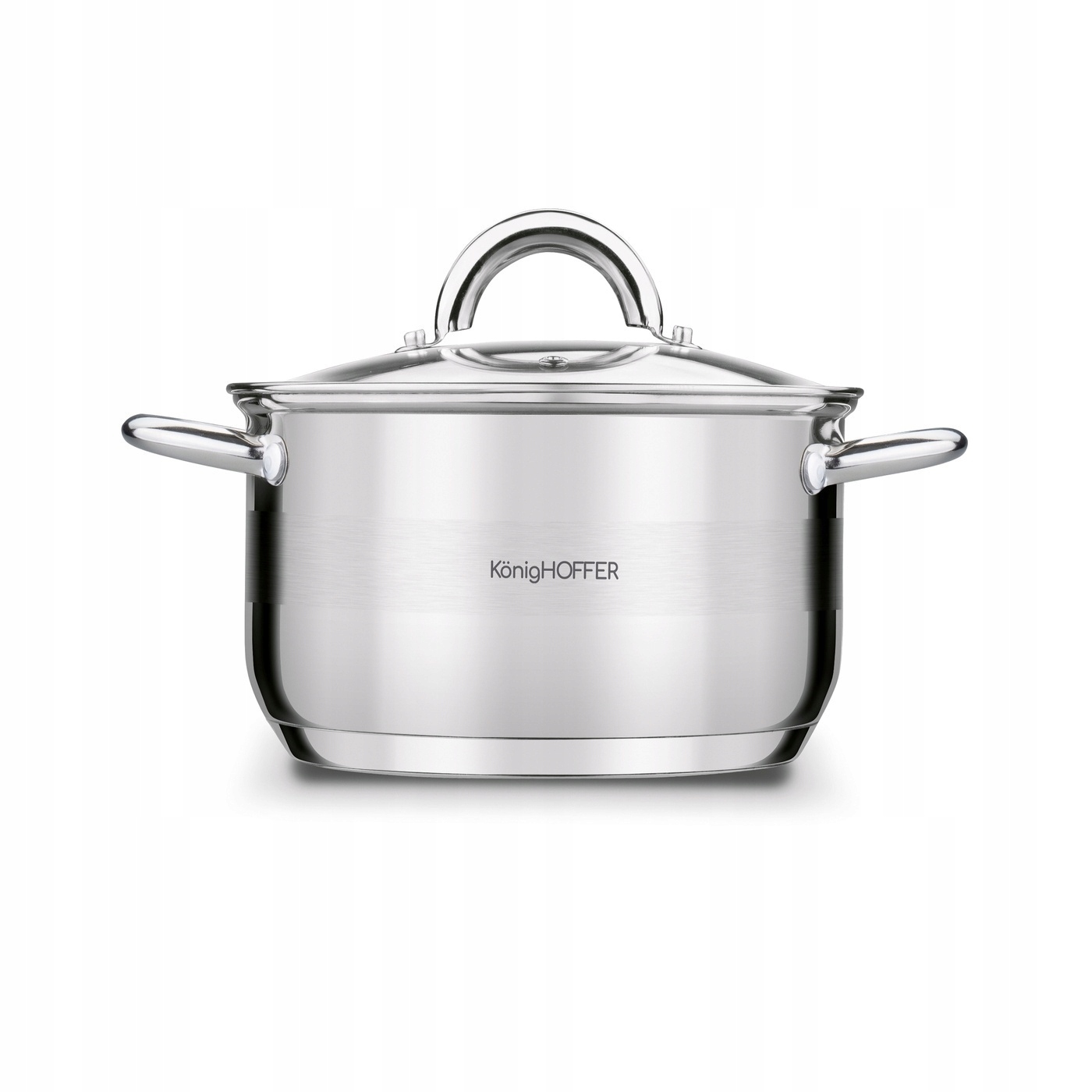 INDUKCINIS PUODAS Dujinis Plieninis dangtis Tvirtas Konighoffer Faro 2.6L 18cm