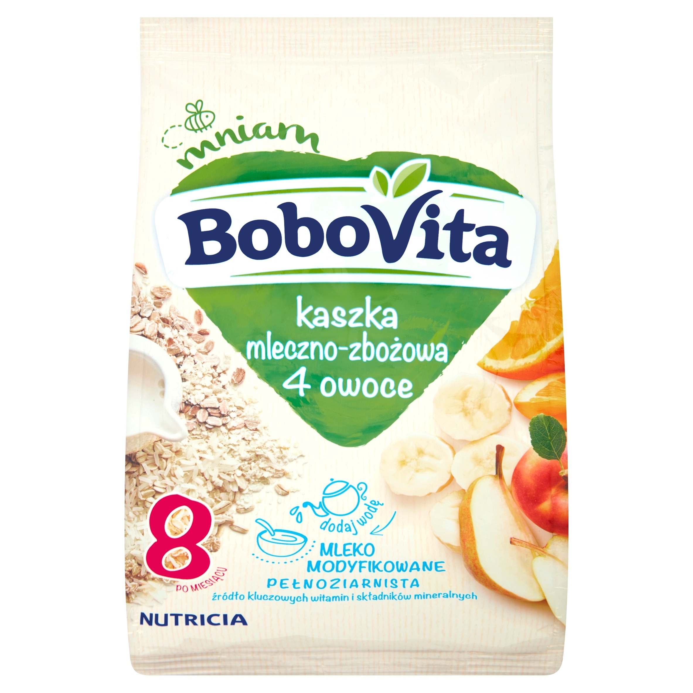 Bobovita grikių kašė su vaisiais nuo 8 mėnesio