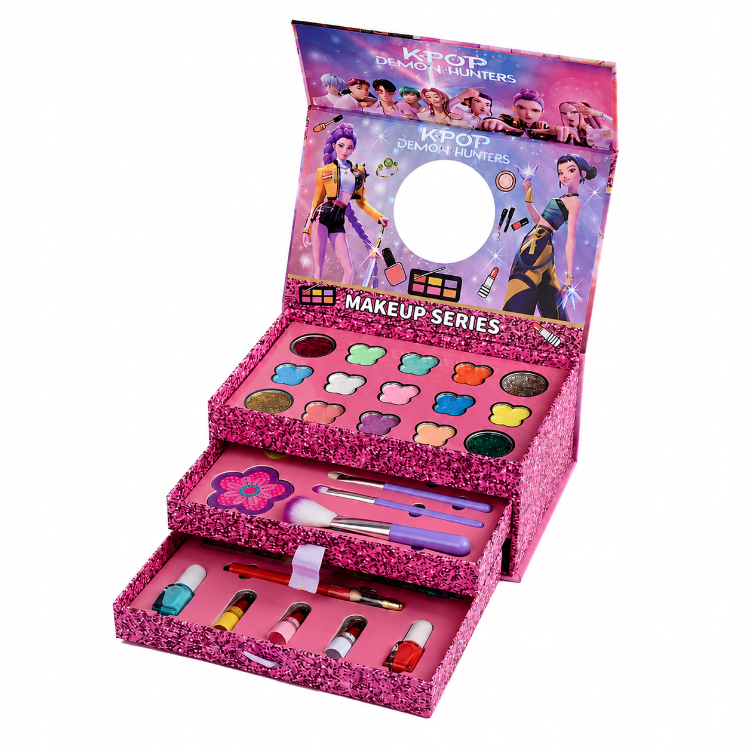 MAKIAŽO RINKINYS VAIKAMS, XXL BOX K-POP DEMON HUNTERS MAKEUP SERIES