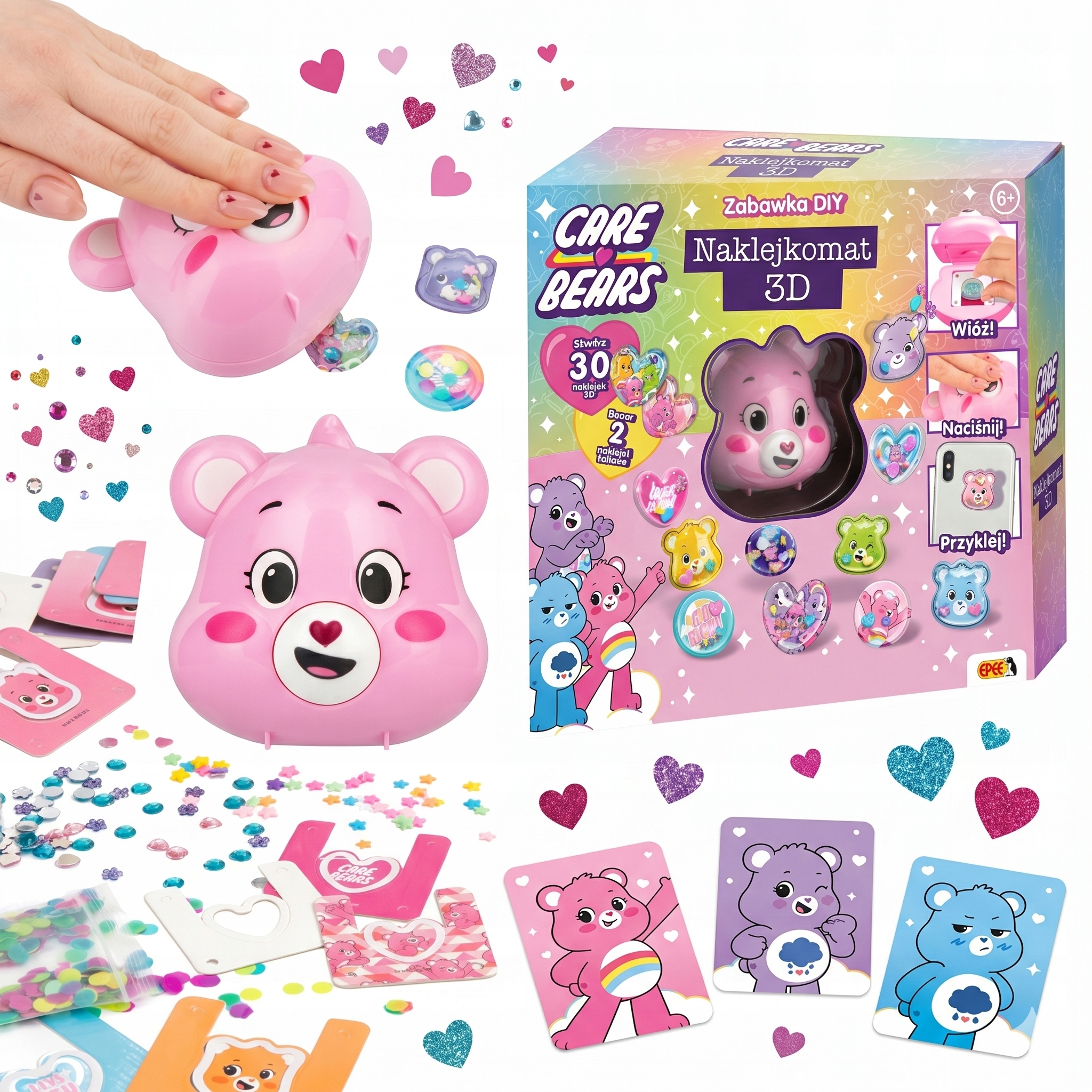 Epee naklejkomat 3D Care Bears różowy miś