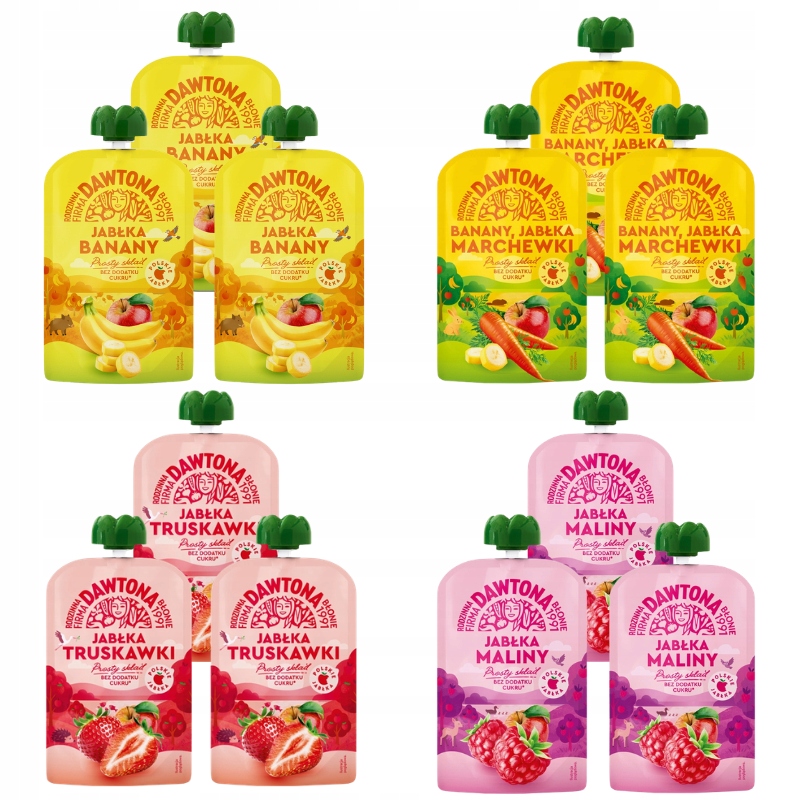 Dawtona vaisių deserai be cukraus 12x100 g