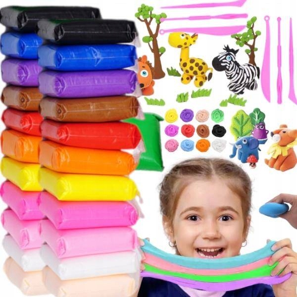 Magična plastilina 60 spalvų sensoplastika
