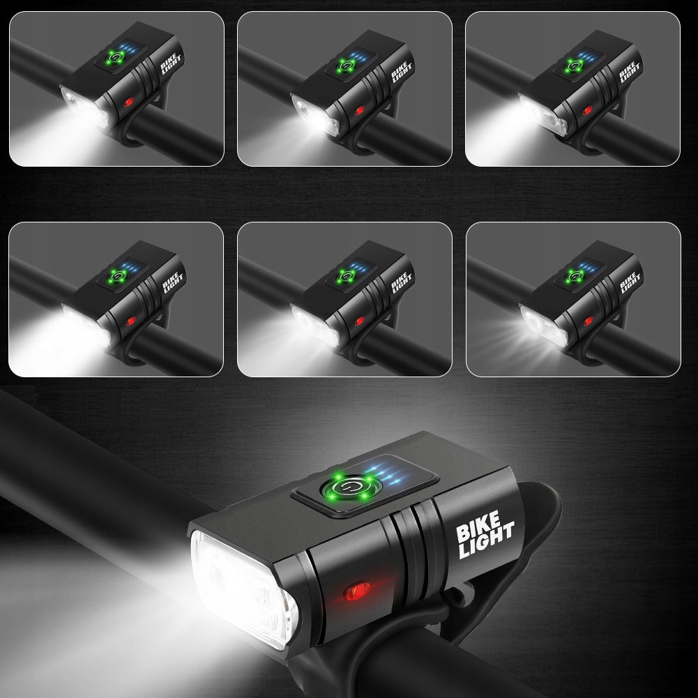 GALINGAS LED DVIRAČIO LEMPAS ACU USB PRIEKINIS + GALINIAI ALUMINIUMINIAI ŽIBINTAI