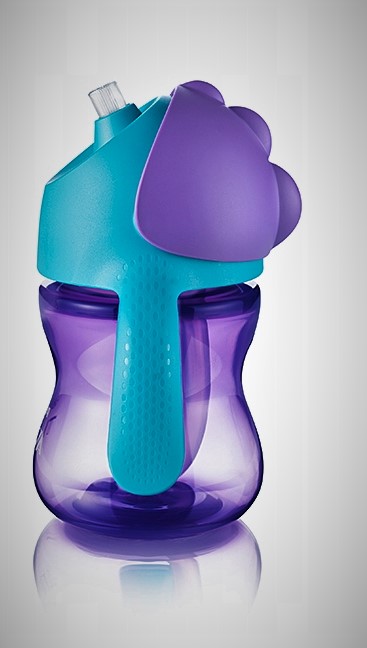 Philips Avent puodelis su silikoniniu snapeliu 200ml 6m+ mėlynas SCF551/05