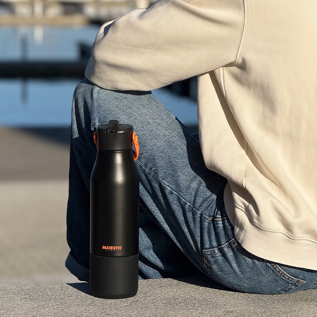 Majestic Sport termo butelė plieno su šiaudais 900ml