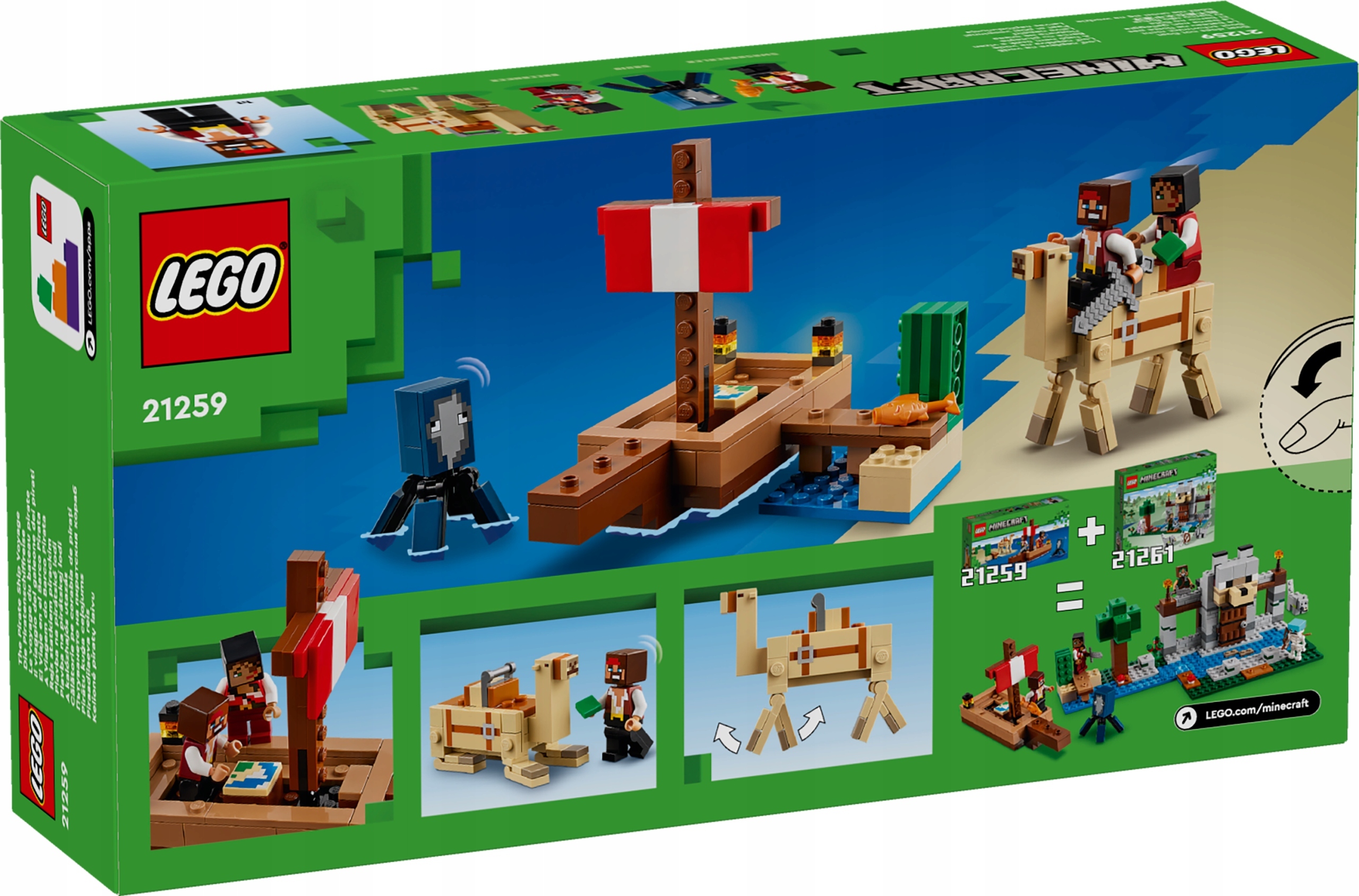LEGO Minecraft piratinio laivo plaukimas 21259