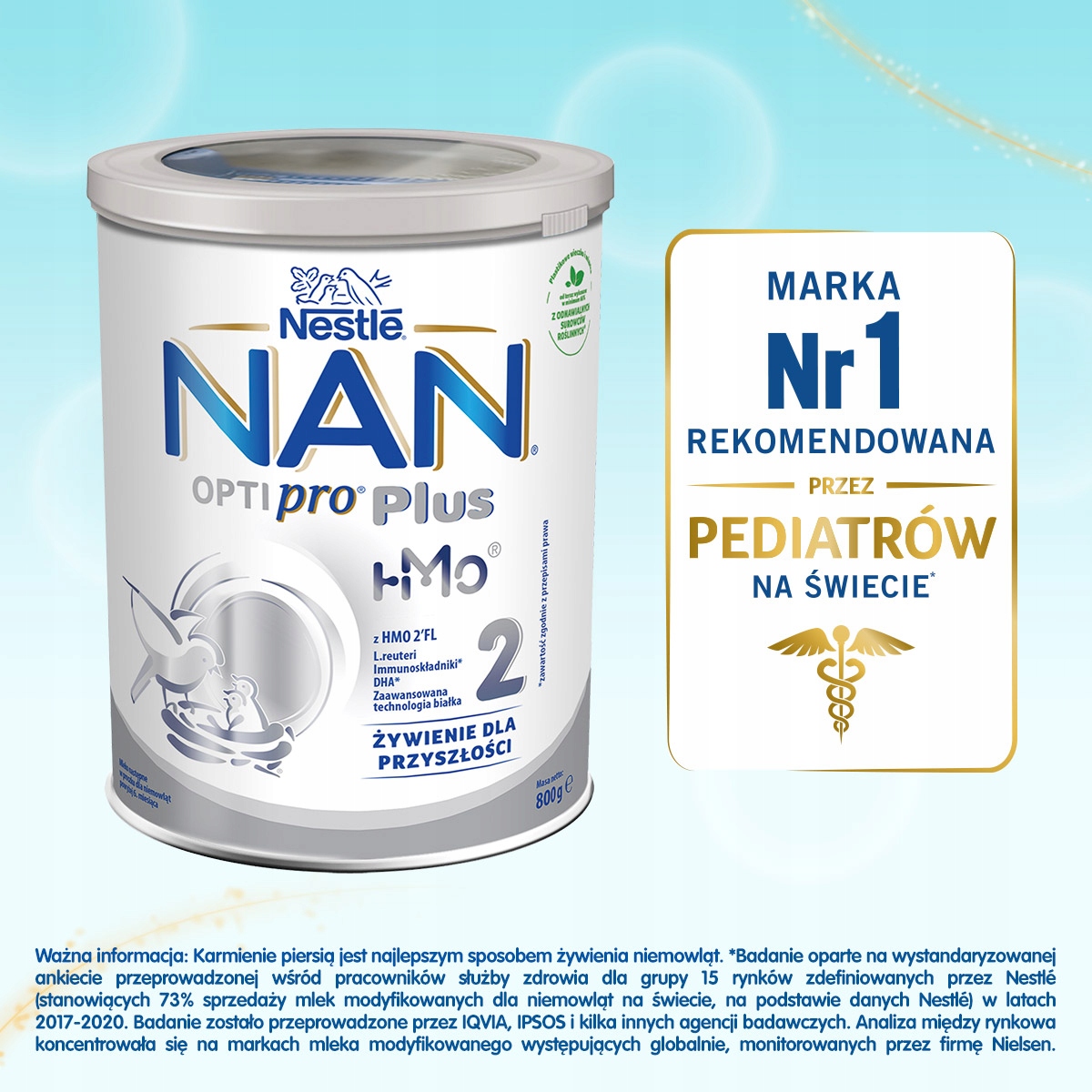 NAN Optipro Plus 2 pieno formulė 800 g