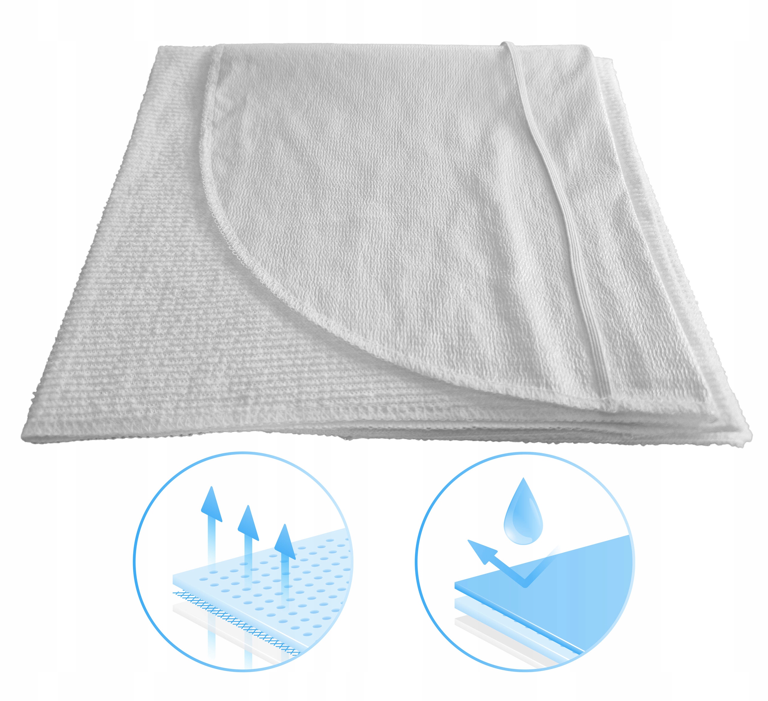Protector 75x35 Neperšlampamas paklotas gondoliniam vežimėliui 35x75 Terry White