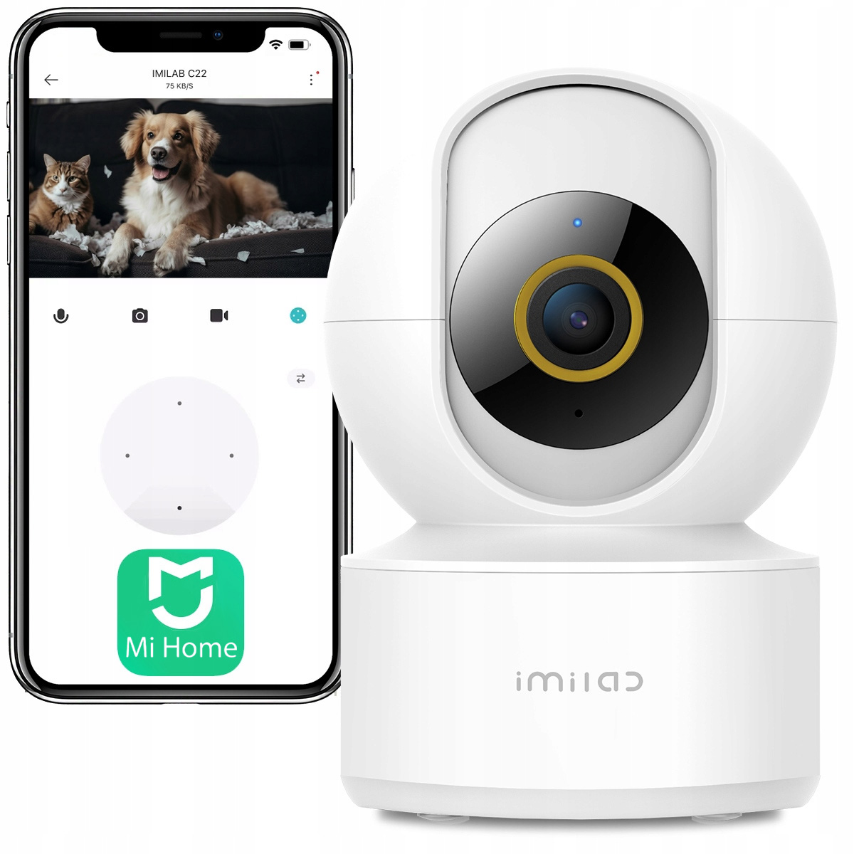 IMILAB C22 Mijia sukamoji kamera monitoringui 360°