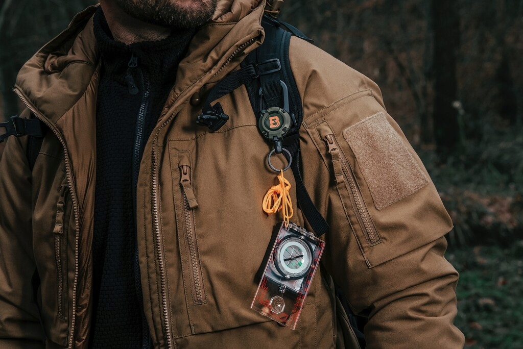 Įtraukiama virvė ištraukiama virvė Badger Lauko karabininis raktų pakabukas BO-RTR-5