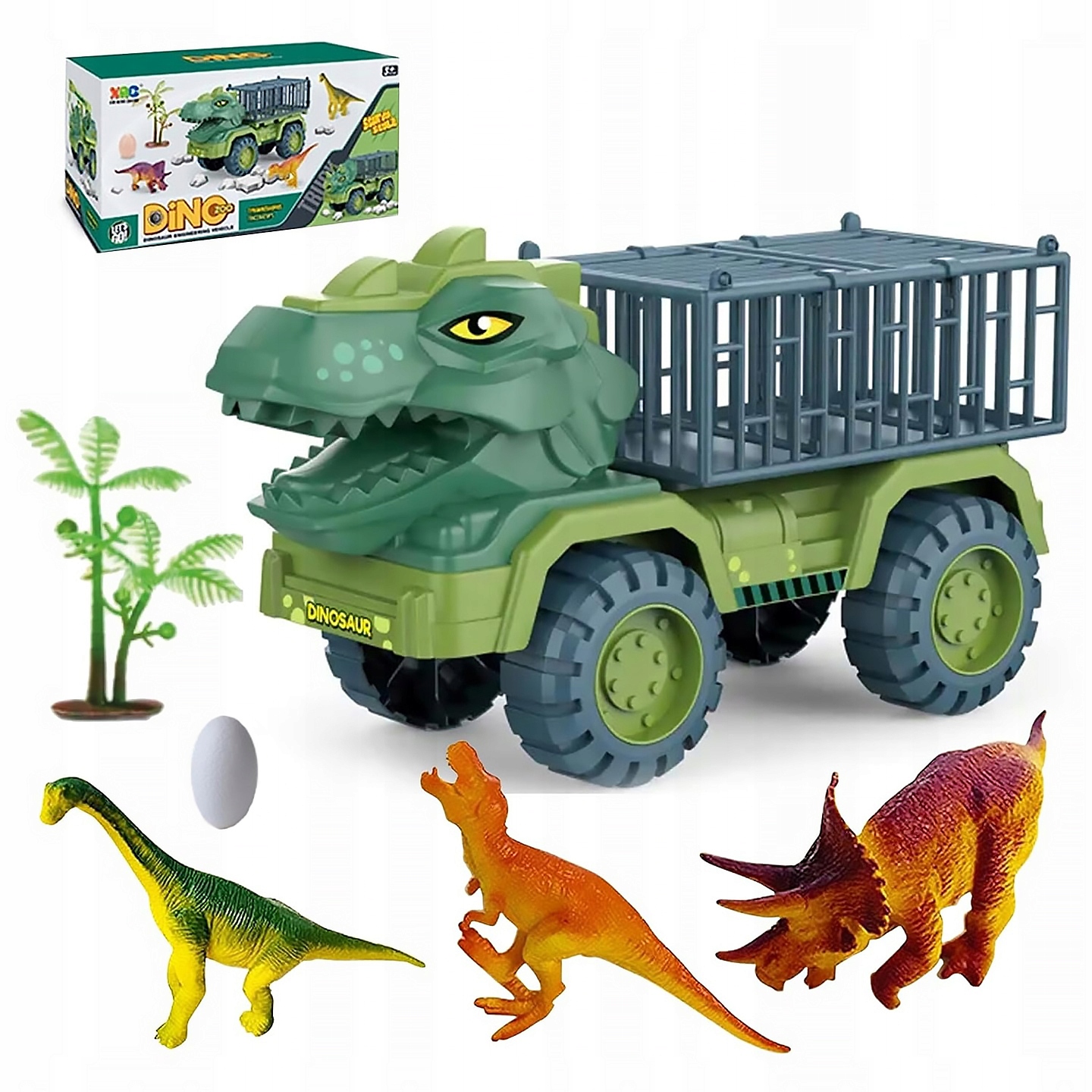 MALLE sunkvežimis su dinozaurais figurėlės rinkinys