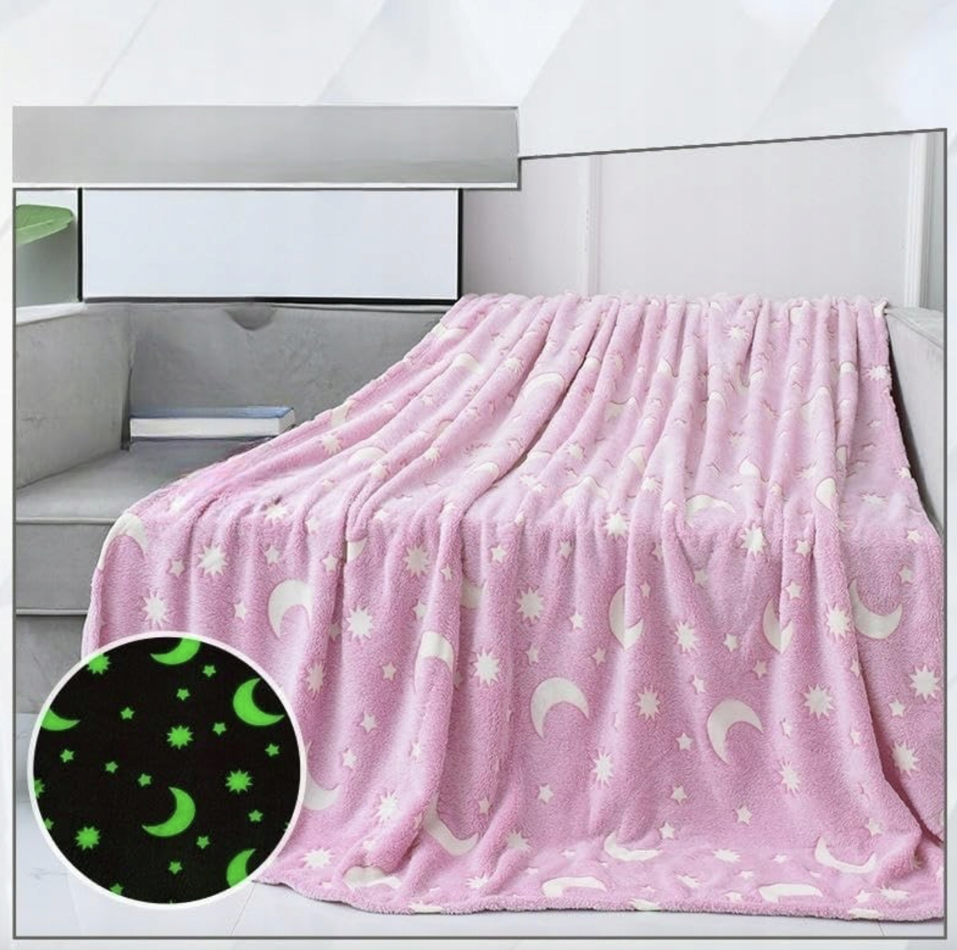 ŠVYTĖJIMAS TAMSIOJE ANTLODĖJE 150X200 ŽVAIGŽDŽIŲ SOFT NICE PLED VAIKAMS ŠVYTĖ