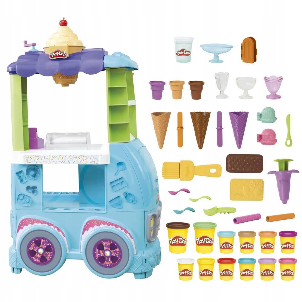 Hasbro Play-Doh ledų parduotuvė su 25 priedais