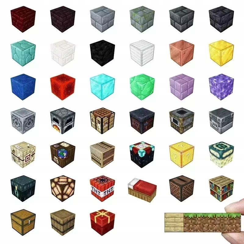 MAGNETINIAI BLOKAI MIX MINECRAFT 200 ELEMENTS RINKINYS KUBŲ BLOKAI