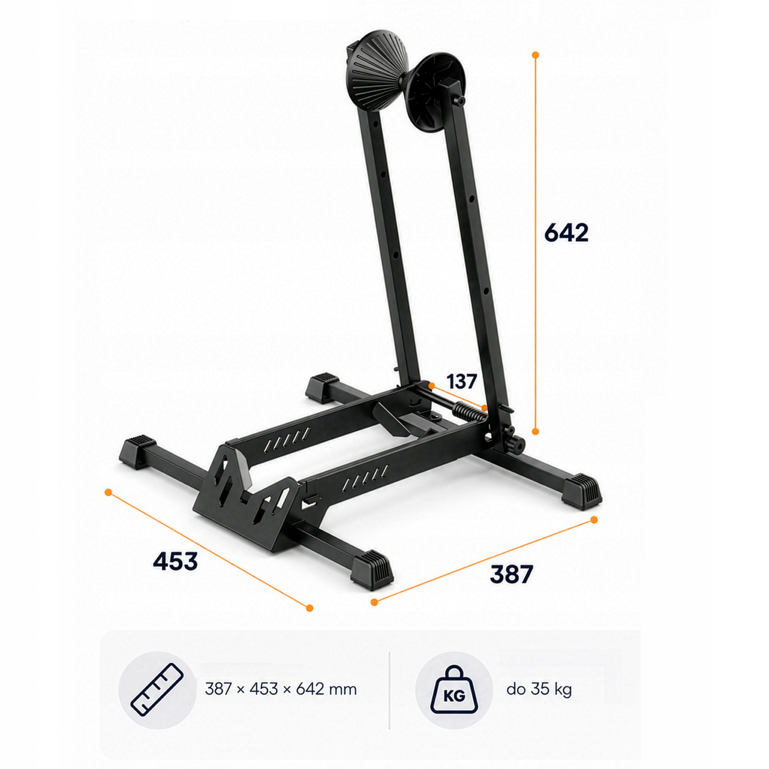 Boste F1 sulankstomų grindų dviračių stovas dviračių laikiklis 20-29'' 35 kg