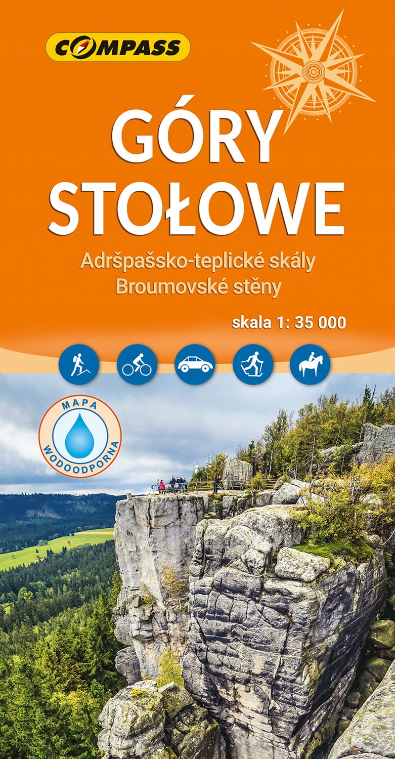 2024 m. Stołowe kalnai sulankstytas laminuotas žemėlapis Lenkijos turistas 1:35 000