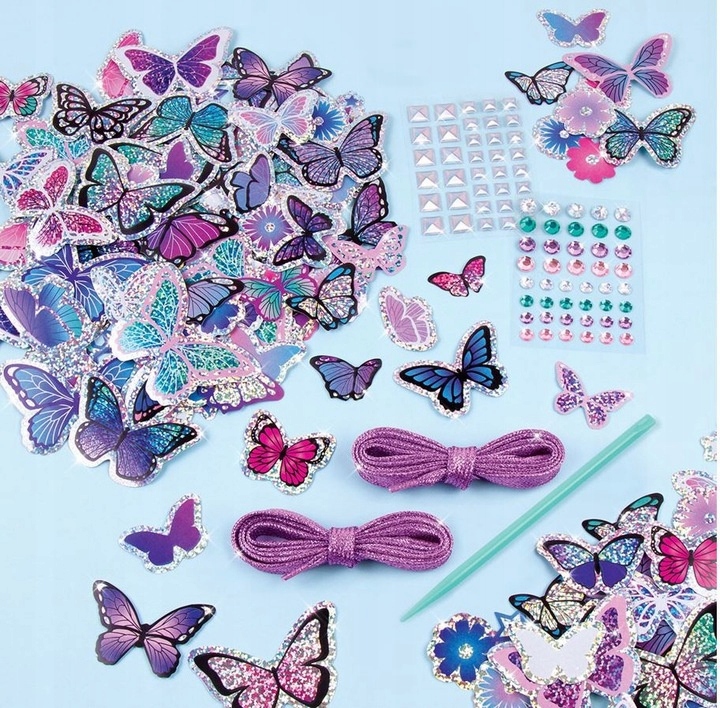 Padarykite tai tikru batų dekoracijų rinkiniu Lipdukas Chic Buterflly 1325