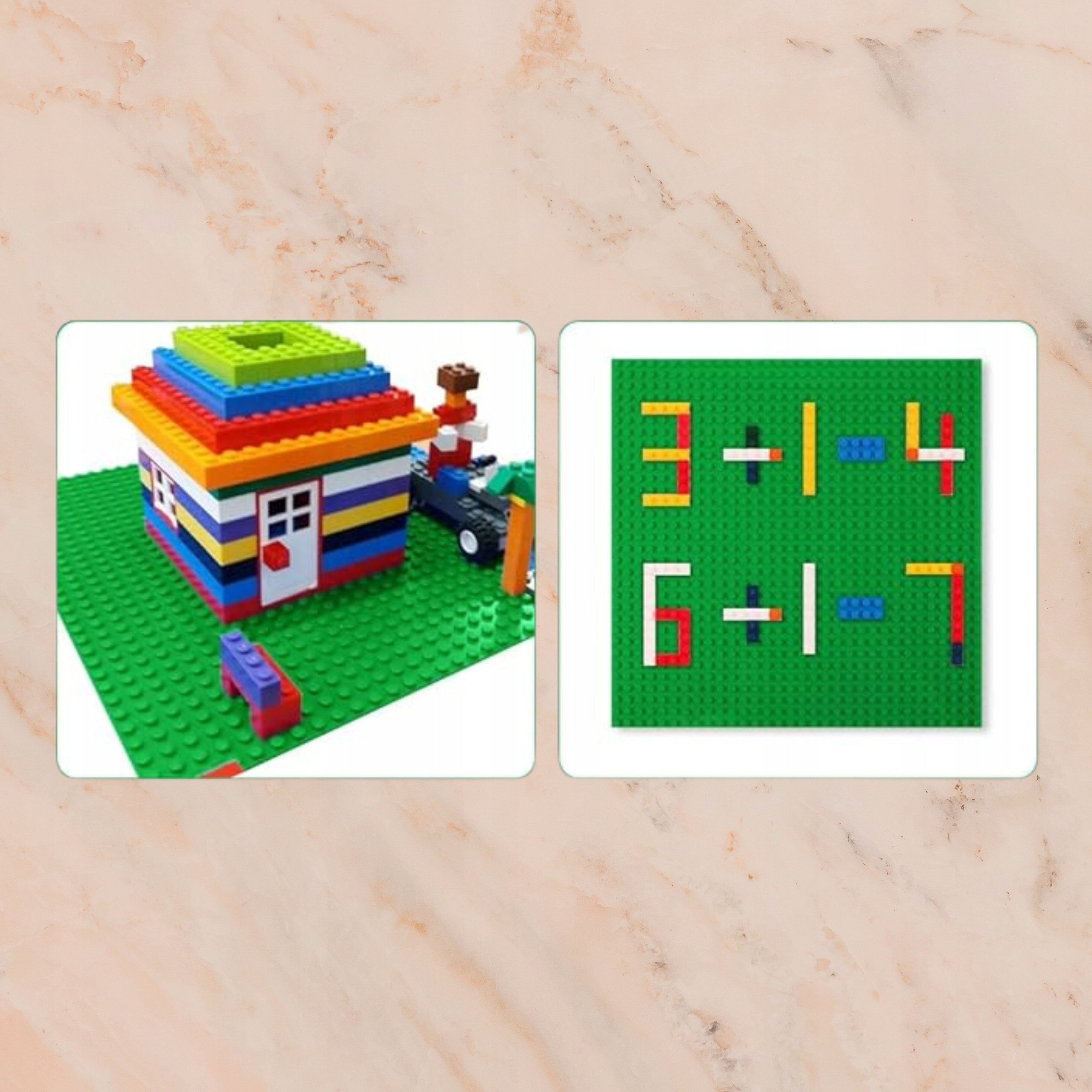 Didelės CONSTRUCTION PLATE GREEN CLASSIC CITY blokeliai 32x32 žaidimų bazė