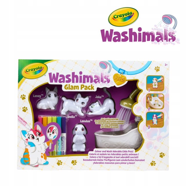 Crayola žvėreliai su markeriais ir šepetėliais Washimals