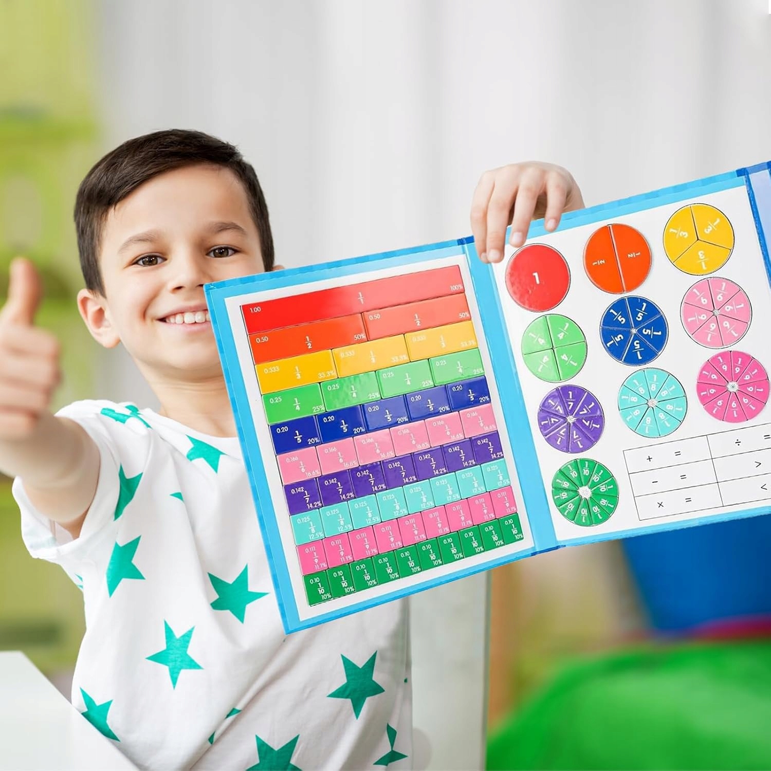 Magnetinė edukaccinė lenta trupmenoms ir matematikai