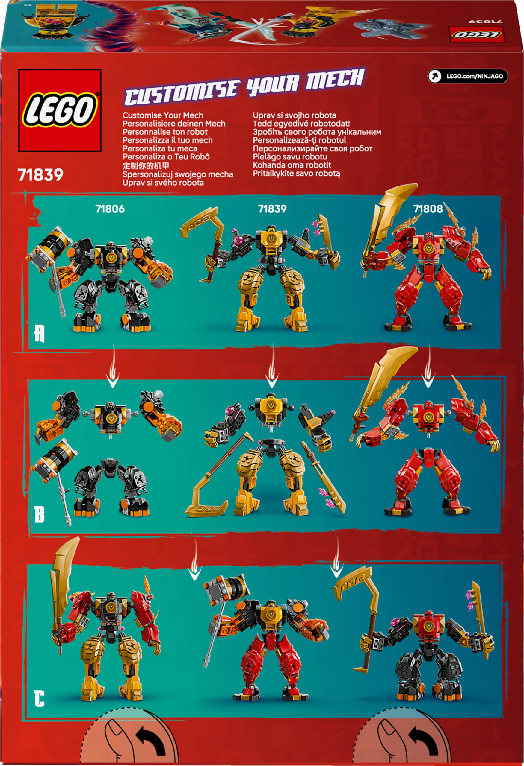 LEGO Ninjago 71839 Arina Spinjitzu kovos mecha