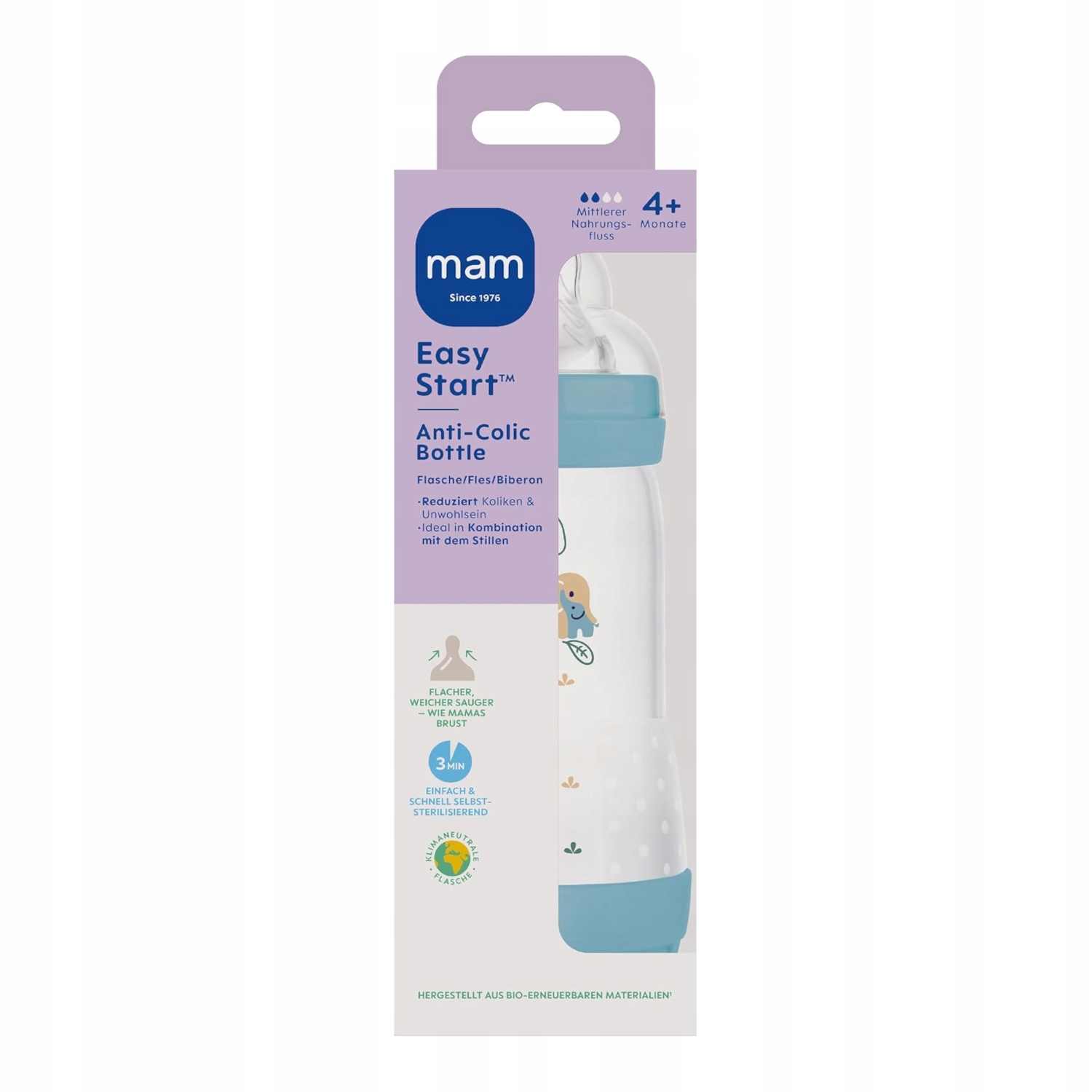 MAM Baby Anti-Colic Bottle 320 ml greito srauto 4m+