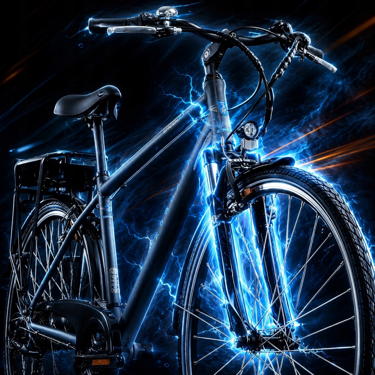 Vyriškas miesto elektrinis dviratis, 28 colių 250 W Shimano 468 Wh ALU pakaba
