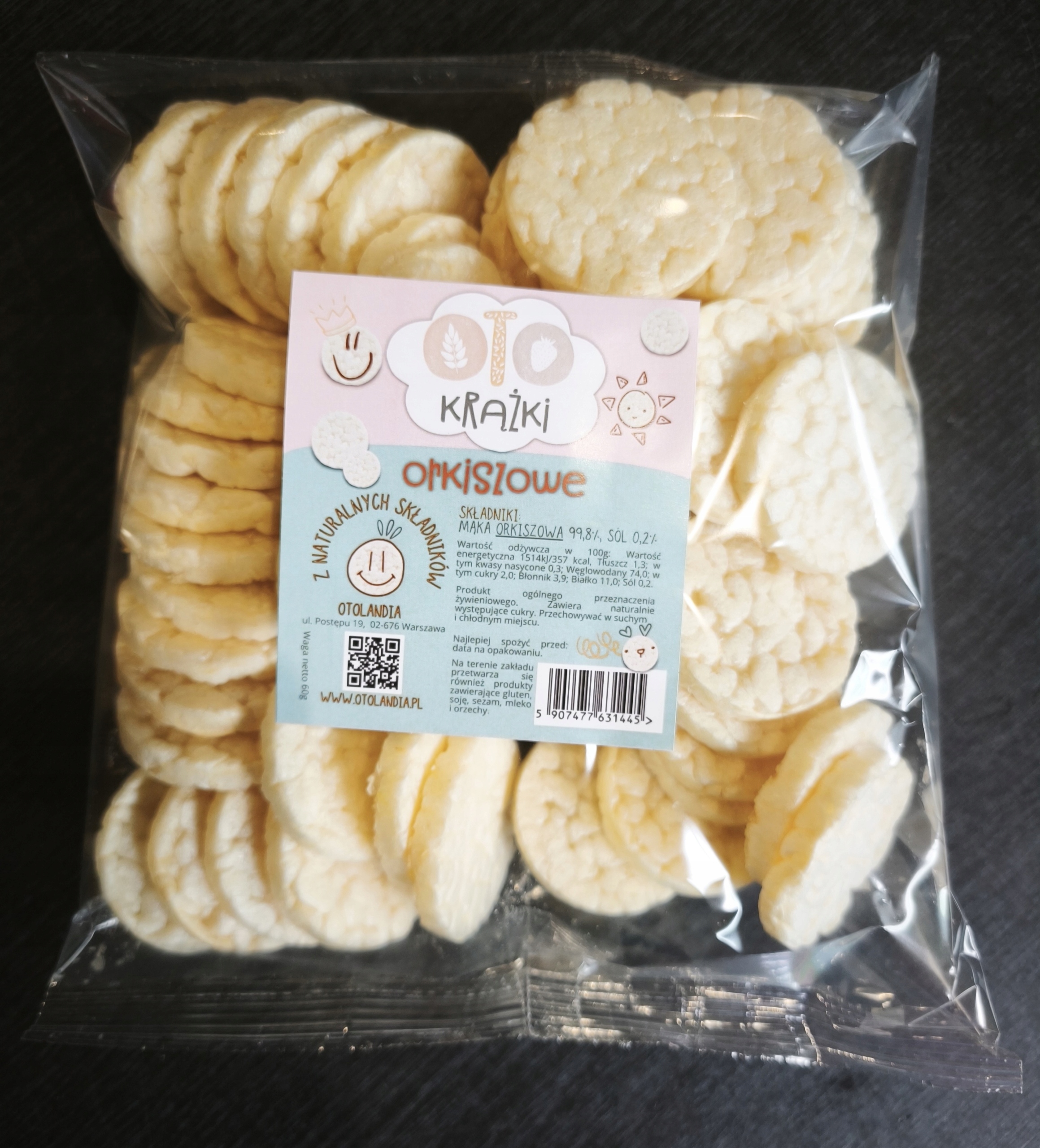 Otolandia krążki orkiszowe zdrowa przekąska 60g